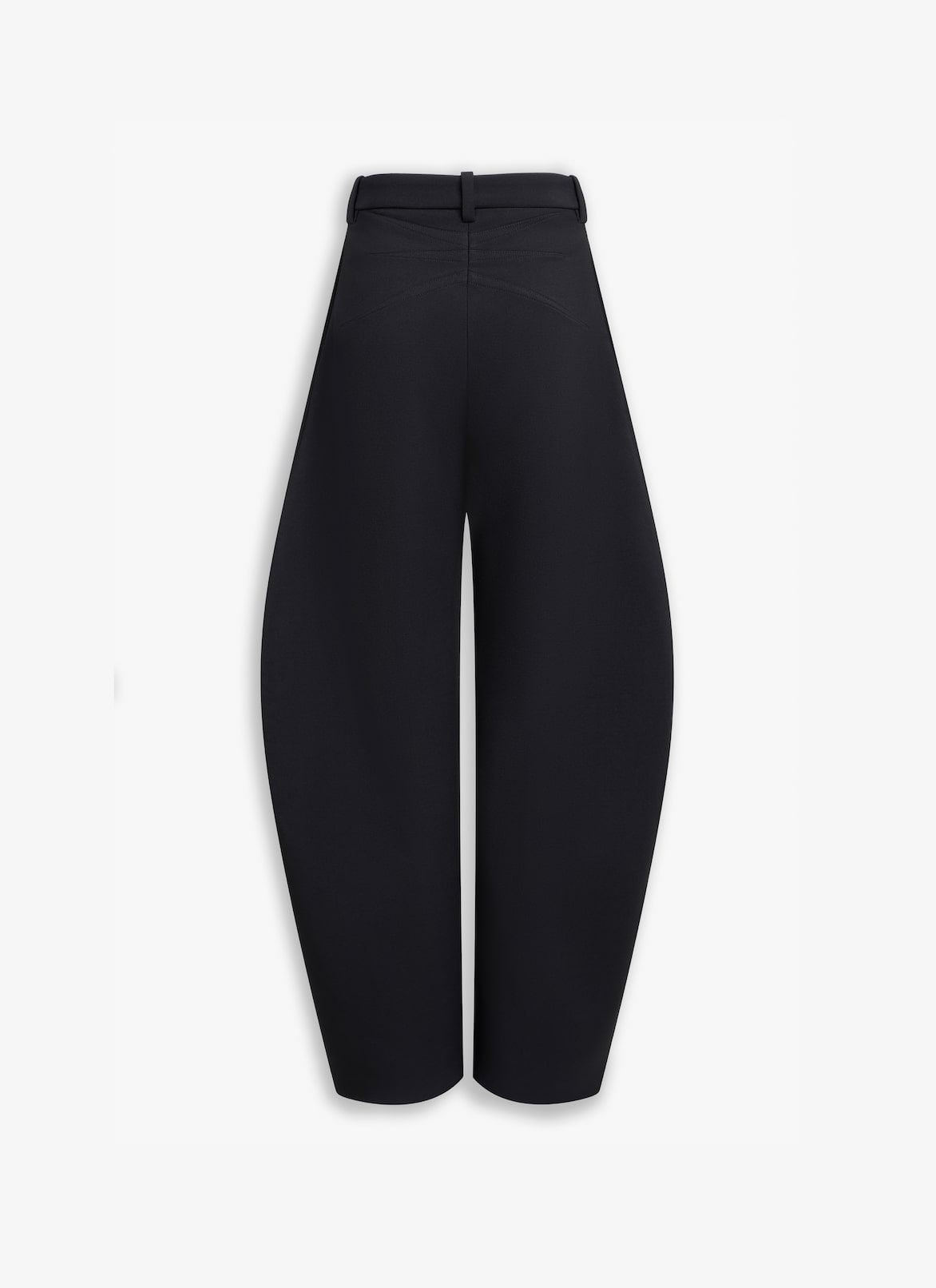 ROUND JEANS IN WOOL GABARDINE ALAÏA BLACK ROUND JEANS IN WOOL GABARDINE